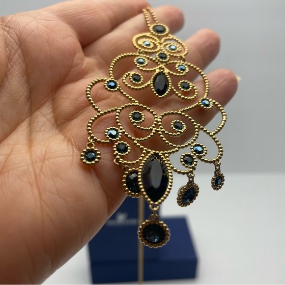 Signed Swarovski Chandelier Style Crystal Necklace - Picture 16 of 16
